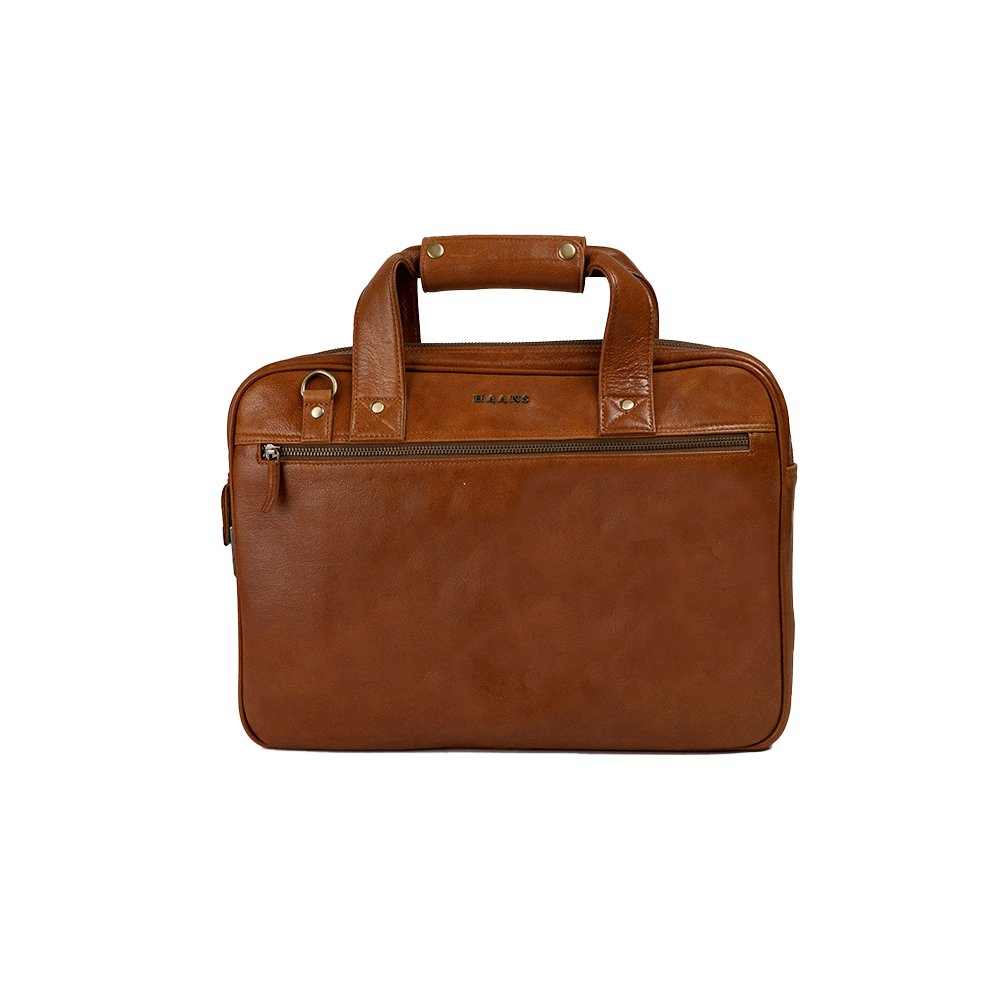 Dual Hold Leather Laptop Sleeve