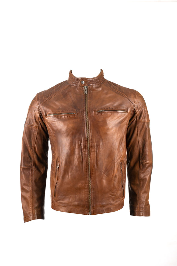 Cognac Leather Jacket