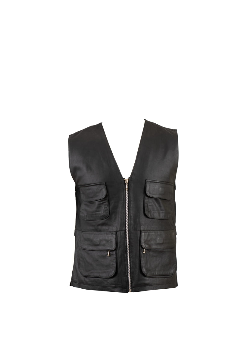 Black Leather Vest